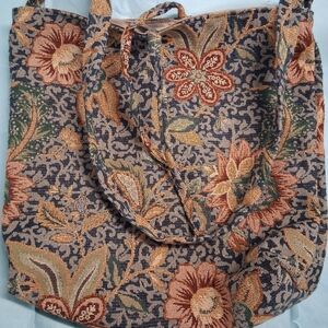 Floral Tapestry Tote Bag